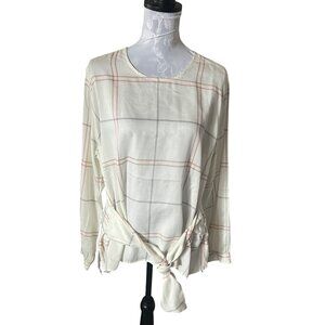 Barbour Balmory Tartan Top Womens Long Sleeve Plaid Size 12